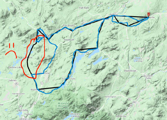 Map image of this route