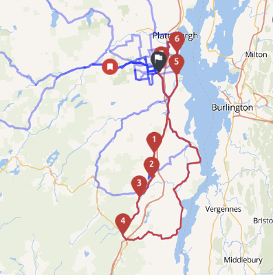 Map image of this route